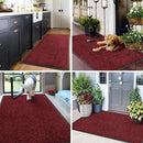 Mibao Front Door Mat, Dirt Trapper Welcome Mat for Outdoor Indoor, Non-Slip Waterproof Doormat, Durable Machine Washable Low Profile Entry Rug for Back Door Outside Patio Porch, 72" x 48", Red by CozyNest Decor
