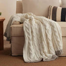 Bedsure Cable Knit Throw Blanket for Couch Bed - Breathable Chenille Chunky Knit Throw Blanket for Decorative Gift, GentleSoft Cozy and Warm for Winter and All Seasons, Cream, 50x60 Inches by CozyNest Decor