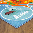 KC Cubs 8x10 USA United States Map Toy Car Road Rug – Educational Play Mat Carpet for Kids, Toddlers, Nursery, Classroom, Playroom, Baby Daycare by TinyTreasures Baby Boutique