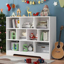 Book Shelf Set of 2, 10 Cubes Storage Organizer, 3-Tier Open Bookshelf Wooden Bookcase, Freestanding White Bookshelf Cube Shelf for Living Room by CozyNest Decor