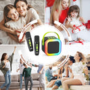 Mini Karaoke Machine for Kids Adults, Portable Bluetooth Mini Karaoke Microphone Singing Speaker Karaoke Player with 2 Wireless Mic, for All Smartphones,Birthday, Family,Home Party (Black Green) by TinyTreasures Baby Boutique