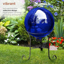 Alpine Corporation 10" Diameter Indoor/Outdoor Glass Gazing Globe Festive Yard Décor, Blue by GreenHaven Gardens
