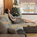 108" Sectional Couches for Living Room Modern Modular Sofa with L-Shape Couchs Upholstered Boneless Couch Deep Seat Sectional Couch with Chaise (Camel, Right Facing Chaise+2Seaters) by CozyNest Decor