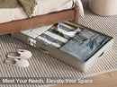 Under Bed Storage Containers with Window, Closet Organizers and Storage Bags, Foldable Underbed Storage Bags for Blankets, Clothing, Comforter, Linen Sheets, Wrapping Paper, 4 Pack, Grey by CozyNest Decor