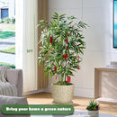Artificial Bamboo Tree 5FT Tall Fake Plants Faux Silk Plant, Faux Bamboo Plant for Home Office Indoor Outdoor Decor Artificial Trees with Tall Planter by CozyNest Decor