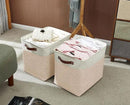 DECOMOMO Extra Large Storage Baskets 54.5L Fabric Storage Bins for Organizing Linen Closet, Toys, Nursery (Beige and White, XXXL - 3 pack) by CozyNest Decor