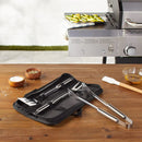 Amazon Basics 4-Piece Stainless Steel Barbeque Grilling Tool Set with Carry Bag by GreenHaven Gardens