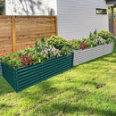 1 Pack 8x3x2FT Galvanized Raised Garden Bed Kit Retangular Metal Ground Planter Box Outdoor Bottomless Planter Raised Beds for Vegetables Flowers Herbs Fruits, Gray by CozyNest Decor