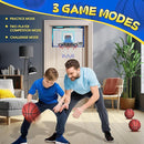 HopeRock Indoor Mini Basketball Hoop for Kids, Basketball Hoops Over The Door with LED Lighting, Mini Hoop with Scoreboard & 3 Balls, Basketball Toys Gifts for 5 6 7 8 9 10 11 12 Year Old Boys Girls by TinyTreasures Baby Boutique