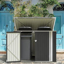 Greesum 5.8x3.3 FT Outdoor Storage Shed Metal Garbage Shed with Lid Chain Hydraulic Gas Rod for Lawn Tools, Bikes, Toys,Garbage Bin,Black by GreenHaven Gardens