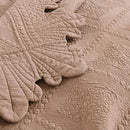 MarCielo 3-Piece 100% Cotton Oversized Bedspread Lightweight Quilt Coverlet Embroidery Farmhouse Bedding Set (TK Pale Taupe Camel, Oversized Queen (100"x106")) by CozyNest Decor