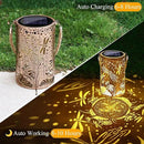 Toodour Solar Lantern Outdoor, Dragonfly Gifts for Women Mom Grandma Hanging Solar Outdoor Lights Waterproof, Hollow Out Retro Metal Dragonfly Lights for Patio, Balcony, Walkway, Yard Decorations by GreenHaven Gardens