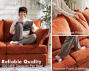 135.5" Oversized Modular Sectional Sofa, L Shaped Convertible Couch with Movable Ottoman, 5 Seat Corner Couches for Living Room Deep Seat Terracotta Orange Chenille by CozyNest Decor
