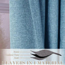Room Divider Curtains Screen Partitions, Linen Look 100% Blackout Drapery 108 Inches Long, 100" Wide Pinch Pleated Window Drapes, Privacy Protecting, Light Blocking, (1 PC, Blue) by CozyNest Decor