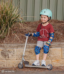 Soft-Style Kids Knee and Elbow Pads with Bike Gloves, Flexible Impact-Resistant Gear for Ages 2-11, Designed for Balance Bikes, Roller-Skating, and Skateboarding by TinyTreasures Baby Boutique
