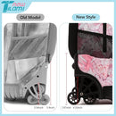 NEW TILAMI Girls & Boys Rolling Backpack - Moisture-Wicking, Adjustable Handle, Large Capacity, Perfect for School & Travel, Pink Flowers by TinyTreasures Baby Boutique