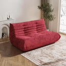 Bean Bag Chair, Loveseat Fireside Chair Bean Bag Sofa Large Bean Bag Chair for Adults, 2 Seater Bean Bag Chairs for Teens with High Density Comfortable Foam, Bean Bag for Living Room (Red) by CozyNest Decor