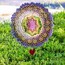 SteadyDoggie 12-Inch 3D Wind Spinners Outdoor - Mandala Purplerain Windmill Yard Decorations - Stainless Steel Laser Cut Ornament - Kinetic Garden Decor for Outside by GreenHaven Gardens