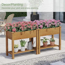 GHWIE Raised Garden Bed with Legs, Elevated Wood Planter Box for Vegetables, Flowers, Patio, Balcony, with Liner by GreenHaven Gardens