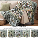 CASAAGUSTO Boho Sherpa Blanket, Aztec Twin Blanket,Ultra Soft, Warm, Cozy, Plush, Thick Fleece Throw Blanket for Couch, Bed, Sofa (Olive Green 60 * 80 Inch) by CozyNest Decor