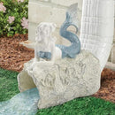 Mermaid Gutter Downspout Splash Block Statue, Garden Outdoor Animal Decor Sculpture, Diverter Rain, Decorative Extension, Waterproof Resin, Fits 3"x4" Rectangular Downspouts, Unique Gift by GreenHaven Gardens