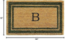 Calloway Mills 153041830B Sage Green Border 18" x 30" Monogram Doormat, (Letter B) by CozyNest Decor