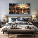 New York Skyline Wall Art for Office,Modern Living Room Wall Paintings City Wall Decor for Bedroom 29 x 59 Inch by CozyNest Decor