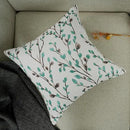 YOUR SMILE Classical Embroidery Jacquard Green Square Decorative Throw Pillow Case Cushion Cover 18x18 inch by CozyNest Decor