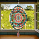 TUOKING Mandala Wind Spinners Outdoor Metal 3D Hanging Art Wind Spinner 12 Inch Stainless Steel for Yard and Garden Decoration Worth Gift for Women by GreenHaven Gardens