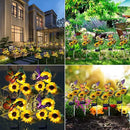 Solar Sunflower Lights Outdoor Garden Lights, 2 Pack Solar Flower Lights with Butterfly Waterproof Garden Decor, Gifts for Mom Grandma, Sunflower Stake Led Lights for Yard Patio Lawn Pathway Outside by GreenHaven Gardens