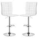 Ashbury - Upholstered Adjustable Bar Stool (Set of 2) - White
