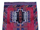 3 X 5 Vintage Handmade Tribal Wool Rug Balouchi Rug Afghan Rug Red Beige Nice