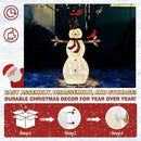5FT Lighted Snowman with Birds for Christmas Decoration, 3D Pre-Lit Iridescent Snowman Xmas Decor with 90 LED Lights, Glittered Standing Holiday Display for Outdoor, Indoor by CozyNest Decor