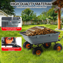 Garvee 800 lbs Poly Garden Dump Cart, Heavy-Duty Wheelbarrow with 10-Inch Tires, 180° Rotating Handle, Steel Frame and Quick Release System Garden Dump Cart for Soil Plants Gardening Tools Wood by GreenHaven Gardens