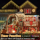 Hezbjiti Christmas Lights Decorations Outdoor, 1600LED 164FT Curtain Fairy Lights 8 Modes 320 Drops Fairy String Curtain Lights for Christmas Decor Eaves Window Party Yard Garden by GreenHaven Gardens