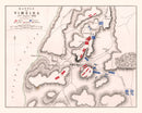 Vintage Map of the Battle of Vimeira, 1808