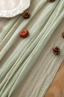 6pcs Cheesecloth Table Runner Sage Green Gauze 120 Inch 10 FT Rustic Boho Cheese Cloth Runner for Wedding Baby Shower Bridal Shower Party Long Sheer Centerpiece Home Decoration by CozyNest Decor