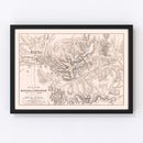 Vintage Map of the Battle of Medina de Rio-Seco, 1808