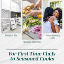 Cutting Boards for Kitchen - BPA-Free Chopping Board - Different Sizes & Non Slip Handles - Reversible, Large Cutting Board Set - Unique Gifts for Cooks Who Have Everything - 3-Pack Gray/Gray by CozyNest Decor