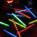 JOYIN 24 Pcs Halloween Glow Stick Hanging Wands in 8 Different Pattern Designs and 6 Colors for Kids Party Favors, Halloween Party Supplies, Glow in the Dark, Goodies Bags Fillers, Non Candy Treats by TinyTreasures Baby Boutique