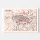 Vintage Map of the Siege of Saragossa, 1809