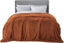 Bedsure GentleSoft Fluffy Burnt Orange King Size Blanket for Bed, Thick Soft Sherpa Faux Fur Fleece Bedding Fuzzy Plush Winter Warm Heavy Large King Blanket, Cozy Orange Gifts for Men Women, 108x90 by CozyNest Decor