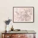 Vintage Map of the Battle of Friedland, 1807