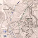 Vintage Map of the Battle of Friedland, 1807