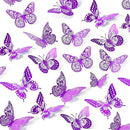 SAOROPEB 3D Butterfly Wall Decor - 48 Pcs, 4 Styles, 3 Sizes - Purple Butterfly Decorations for Birthday Parties, Removable Stickers by CozyNest Decor
