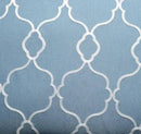 Miuco Moroccan Embroidered Semi Sheer Curtains Faux Linen Grommet Curtain Set for Bedroom 52 x 95 Inch, Dusty Blue by CozyNest Decor