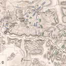 Vintage Map of the Battle of Heilsberg, 1807