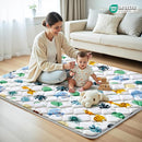 Baby Play Mats for Floor, 71x59 Playpen Mat for Babies, Extra Thicker & Soft Floor Crawling Mat, Foldable Non-Slip Playmat Cushioned for Infants Toddlers, Cute Animal Design by TinyTreasures Baby Boutique