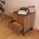 Fluted Nightstand Set of 2, Mid Century Modern 2 Drawer Dresser for Bedroom, Small Dresser Night Stand Side Table End Table with Wood Fluted Drawer Storage for Bedroom Closet(Walnut) by CozyNest Decor