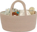 Diaper Caddy Organizer Cotton Rope Baby Basket Nursery Storage and Portable Tote Bag for Car Ideal Baby Shower Gifts and Registry Must-Have for Newborn Essentials light konjak by TinyTreasures Baby Boutique